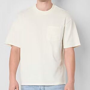 Arizona Mens Cream Boxy Fit Short Sleeve Pocket T-Shirt